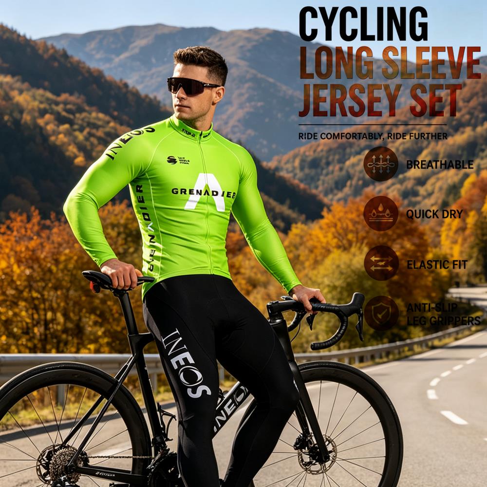Cycling Community - ชุดเสื้อปั่นจักรยานฤดูใบไม้ร่วง Ropa Ciclismo เสื้อปั่นจักรยานแขนยาวฤดูใบไม้ผลิ ชุดปั่นจักรยาน MTB