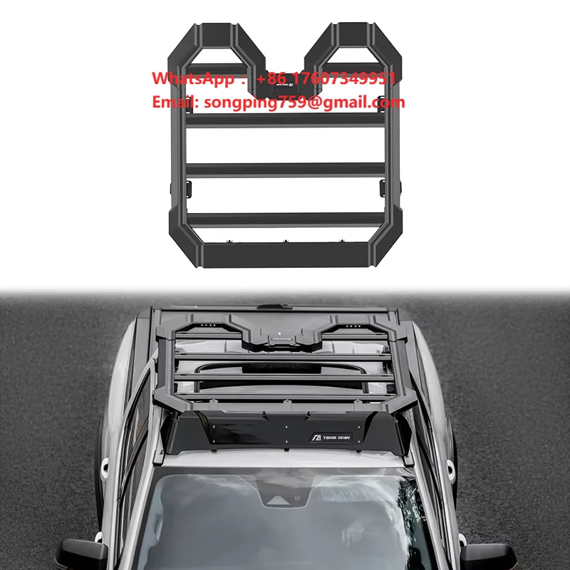 Cargo Rack Aluminum - อัปเกรดใหม่ แร็คบรรทุกสัมภาระออฟโรด 4x4 แร็คหลังคาอลูมิเนียมแบบแพลตฟอร์ม สำหรับรถฟอร์ด เรนเจอร์