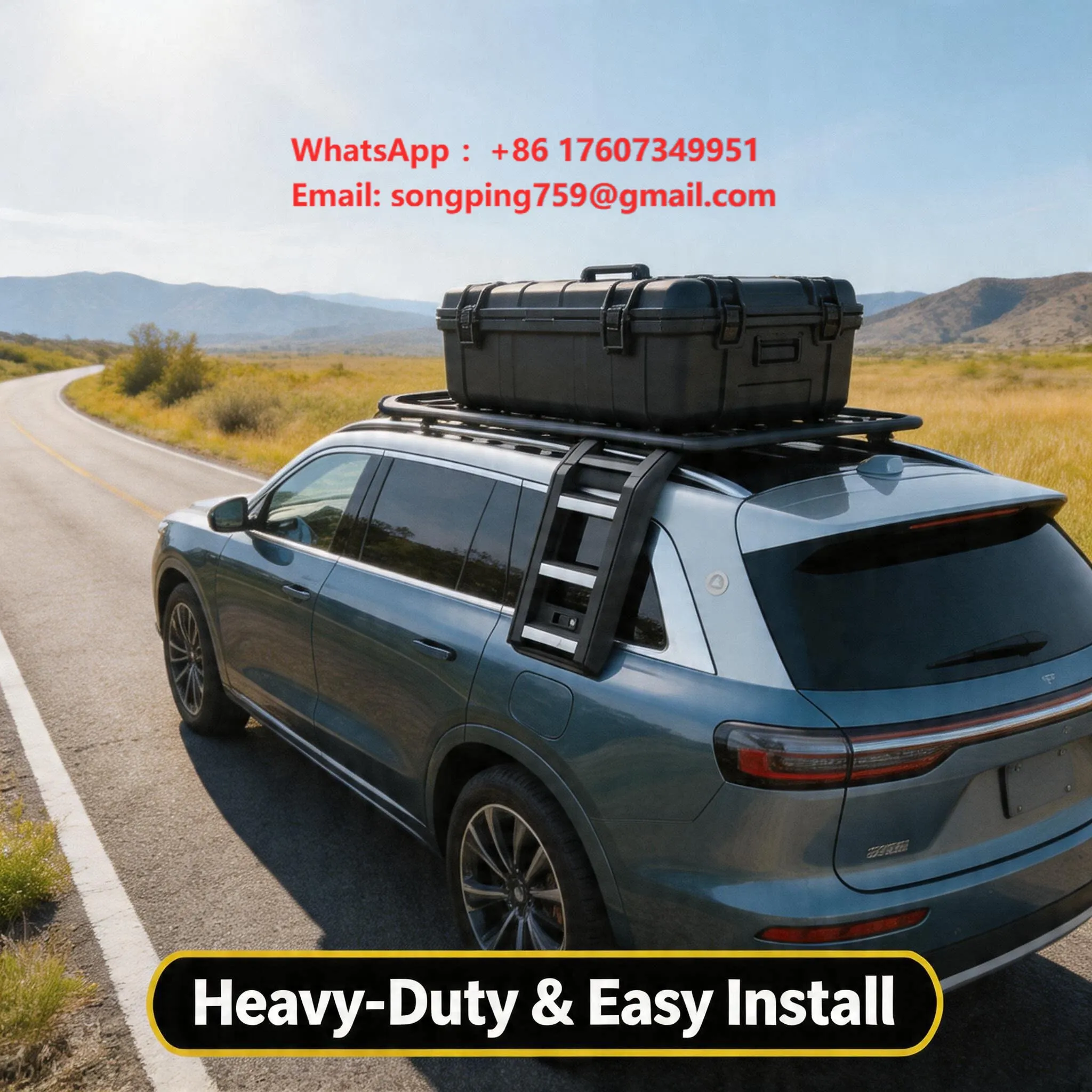 Cargo Rack Aluminum - แร็คหลังคาสำหรับบรรทุกสัมภาระแบบติดตั้งบนหลังคา ทำจากอลูมิเนียมอัลลอยคุณภาพสูง สำหรับรถ 4x4 ออฟโรด รองรับน้ำหนักได้มากกว่า
