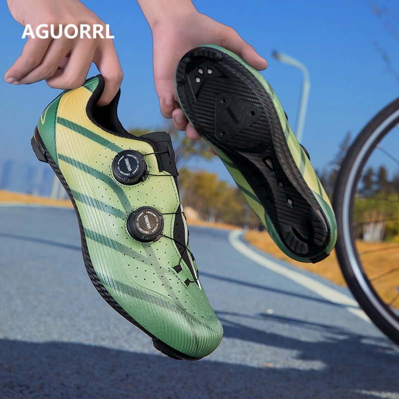 Cycling Commuter Shoes - รองเท้าปั่นจักรยานความเร็วสูงสำหรับผู้ชาย รองเท้าปั่นจักรยานถนนแบบมีคลีท SPD รองเท้าปั่นจักรยานแบบพื้นเรียบสำหรับผู้ชาย รองเท้าสำหรับปั่นจักรยานกลางแจ้ง สีขาว