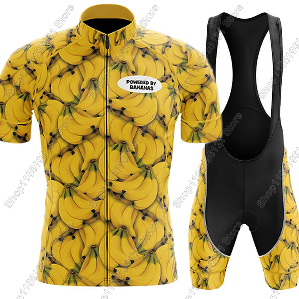 Cycling Commuter Shorts - ชุดเสื้อจักรยาน Powerouge-By-Bananas 2026 ชุดปั่นจักรยานฤดูร้อน เสื้อจักรยานเสือหมอบ ชุดกางเกงจักรยานขาสั้นแบบมีสายเอี๊ยม