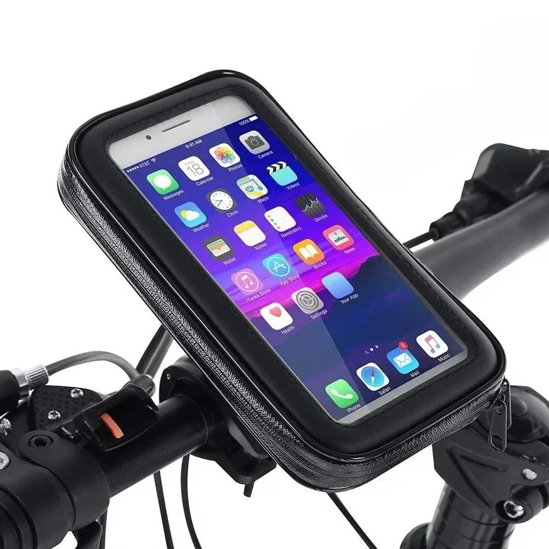 Cycling Commute Bag - ที่ยึดโทรศัพท์สำหรับมอเตอร์ไซค์ ที่วางโทรศัพท์มือถือสำหรับมอเตอร์ไซค์ รองรับสำหรับ iPhone ที่ยึดโทรศัพท์มือถือสำหรับจักรยาน กระเป๋ากันน้ำ