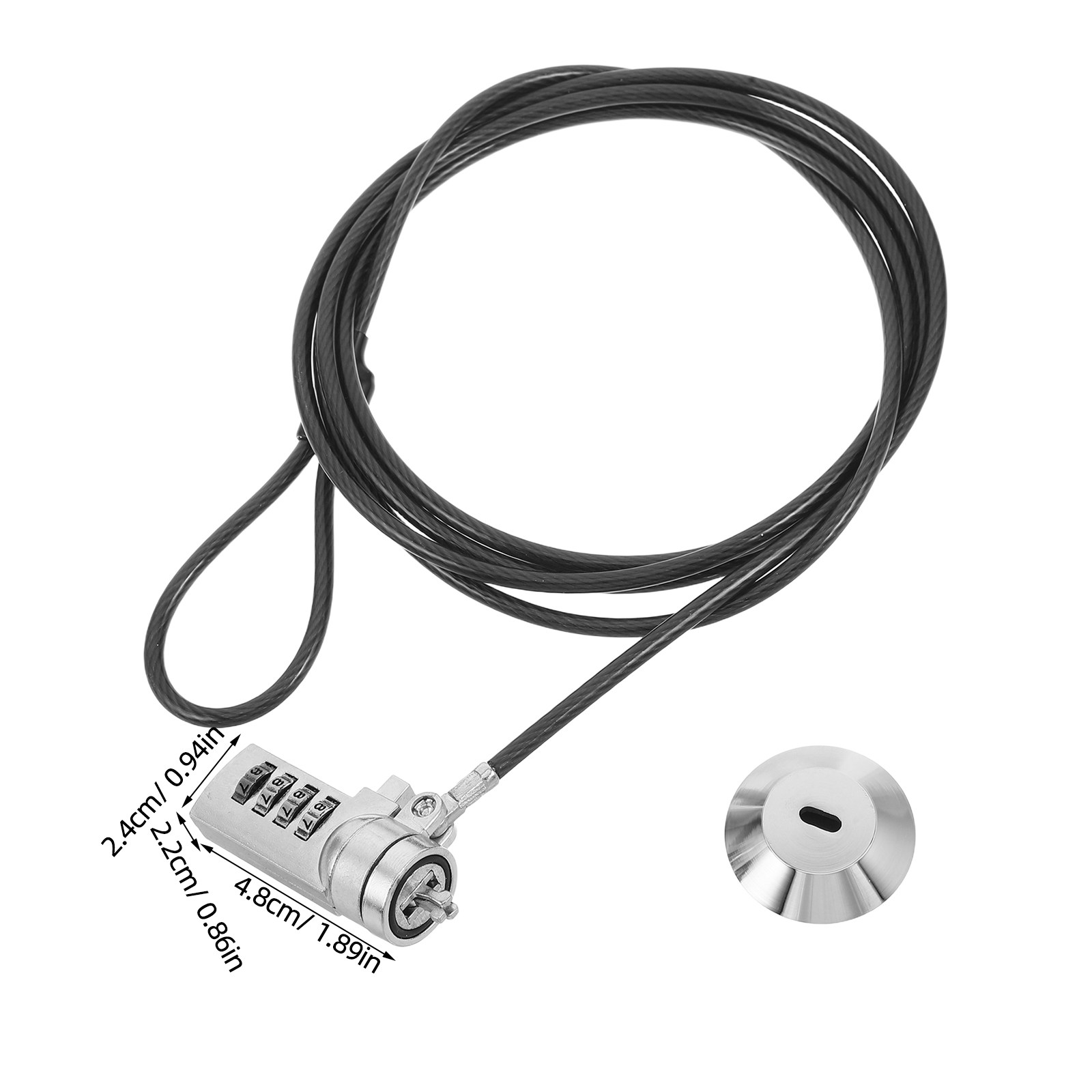 ชุดสายล็อคแล็ปท็อปแบบผสม 4 หลั - Cable Lock Flexible บทวิจารณ์และราคา